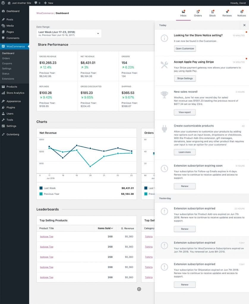 42. Cosas de WordPress 5 activity panel inbox