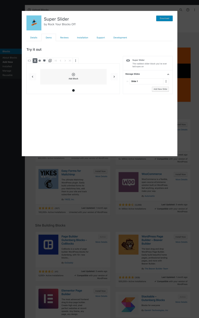 block directory add