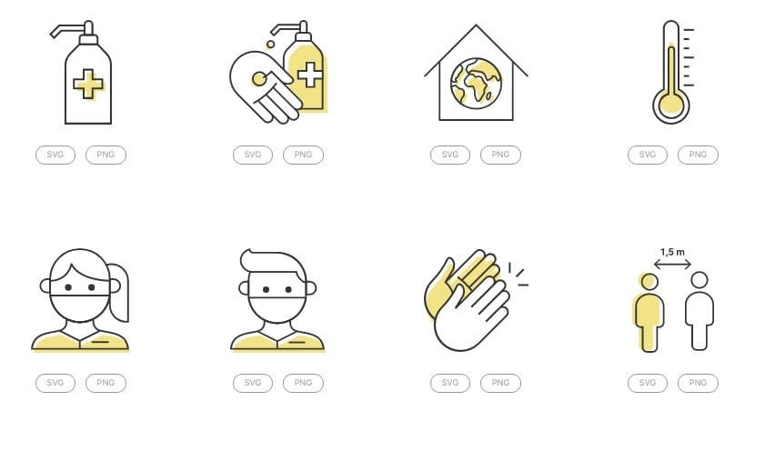 94. Zonas privadas, políticas de cookies y CTAs 3 iconos copymouse