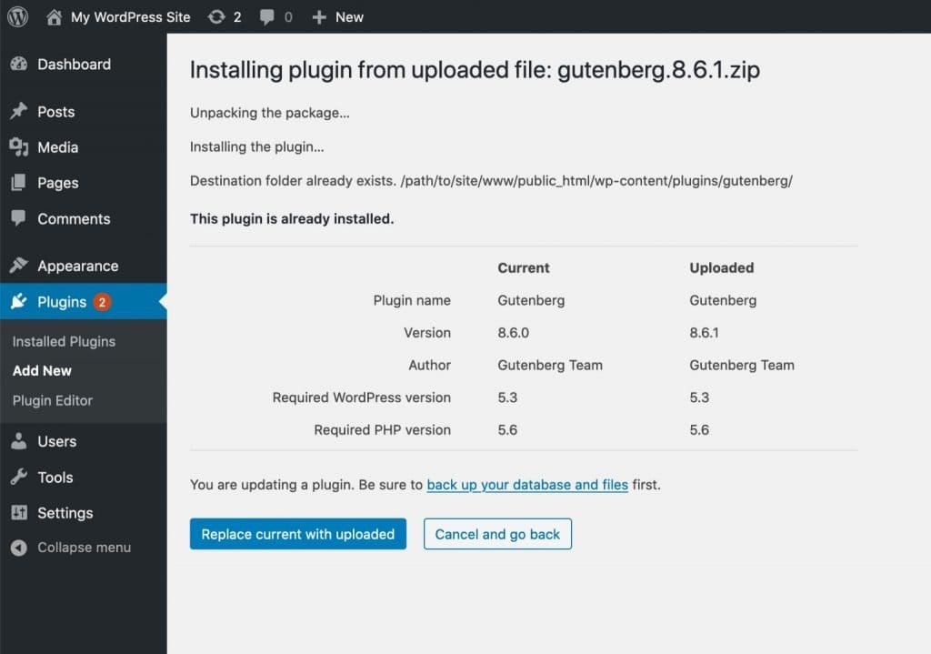 110. Más WordPress 5.5, las ventajas de HEY y reflexión sobre esfuerzo 2 update plugin with zip 1536x1078 1